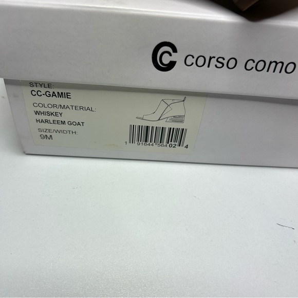 New in Box Corso Como Open Toe Leather Booties Sz 9 - Picture 2 of 9
